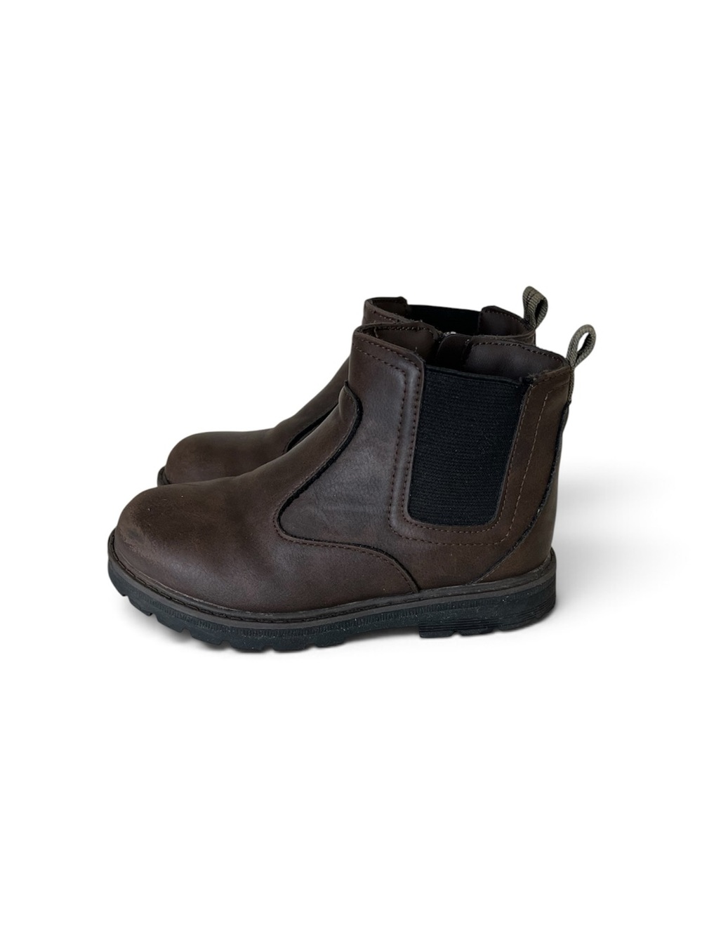 Kids Brown Chelsea Slip-On Boots Size 11